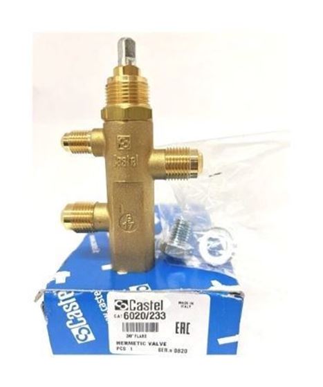 Picture of CASTEL 6020/233 HERMETIC VALVE 3/8" FLARE CONN. 3/8" X 3/8"