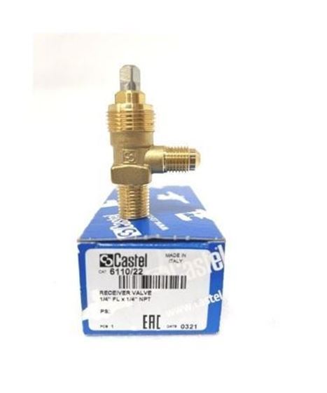 Picture of CASTEL 6110/22 RECEIVER VALVE 1/4" FLARE  X 1/4" NPT